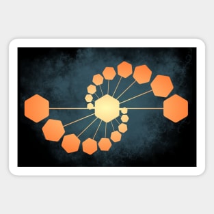 Abstract Hexagonal Design Magnet